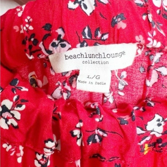 Beachlunchlounge Red Floral Midi Skirt Size Large - Picture 7 of 8